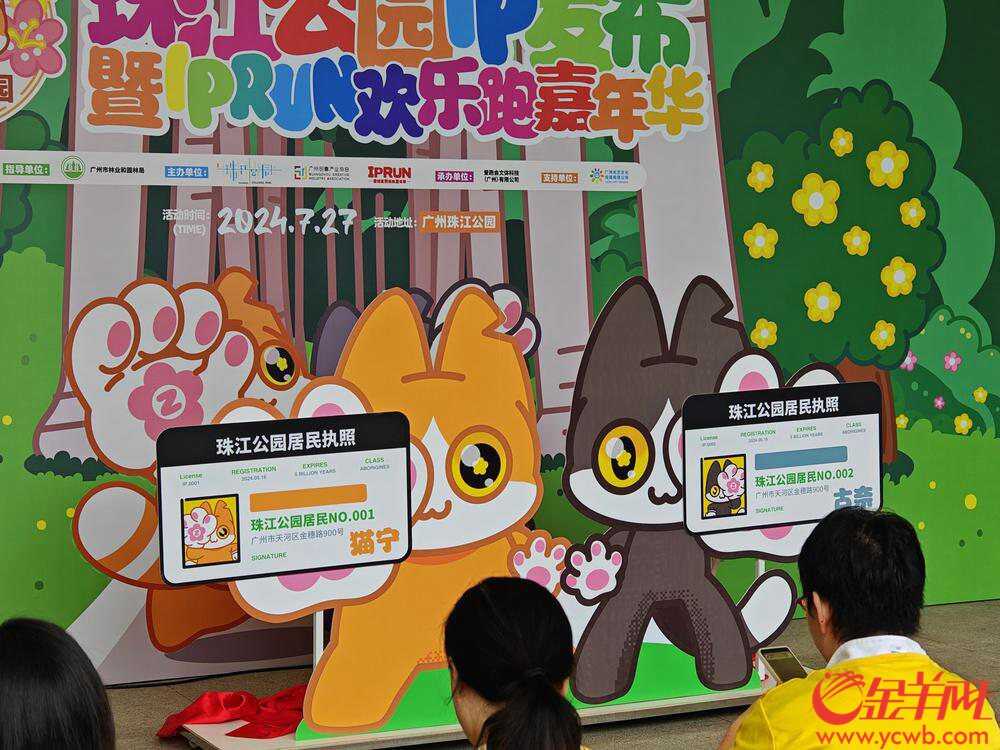 憨态可掬的橘猫与灰猫获得了珠江公园“居民证” 孙牧摄 憨态可掬的橘猫与灰猫获得了珠江公园“居民证” 孙牧摄